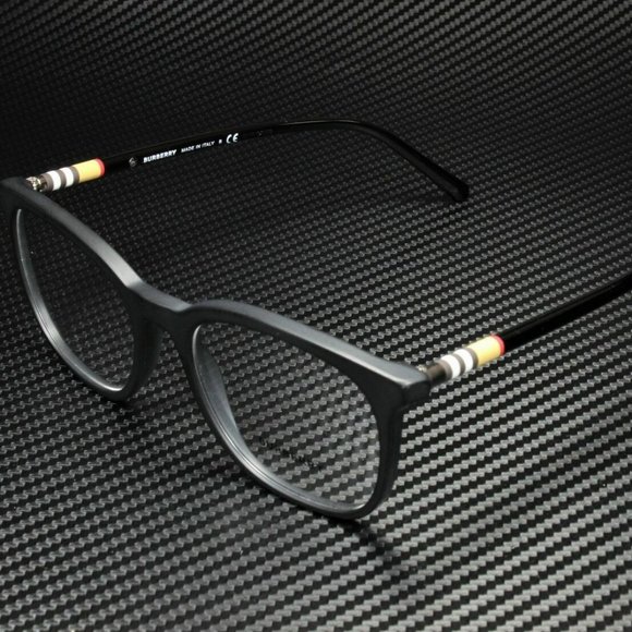 Burberry Matte Black Men's Eyeglasses - Picture 1 of 4